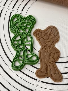 Cool Luigi Cookie Cutter & Mold Produced by 3D Kitchen Art