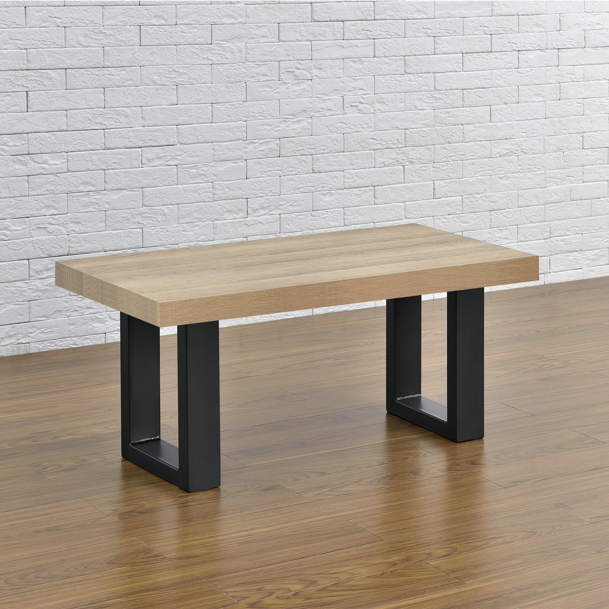 [en.casa] Bankgestell Makers 2er-Set Esstischgestell Couchtischgestell Tischbeine Stahl pulverbeschichtet viereckig Schwarz 30x43cm