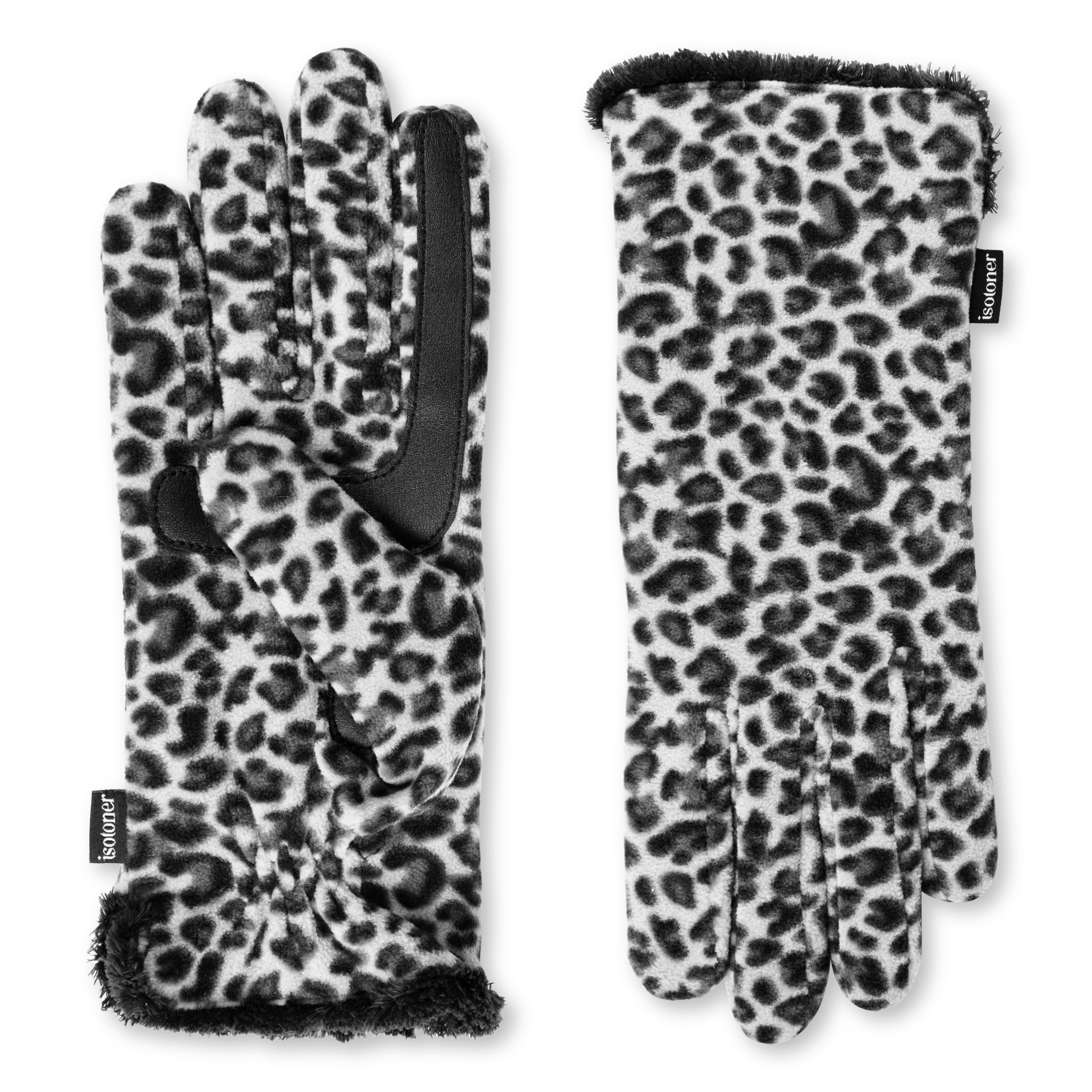 Guantes de forro polar elásticos Isotoner para mujer con tecnología táctil pack de 2 8