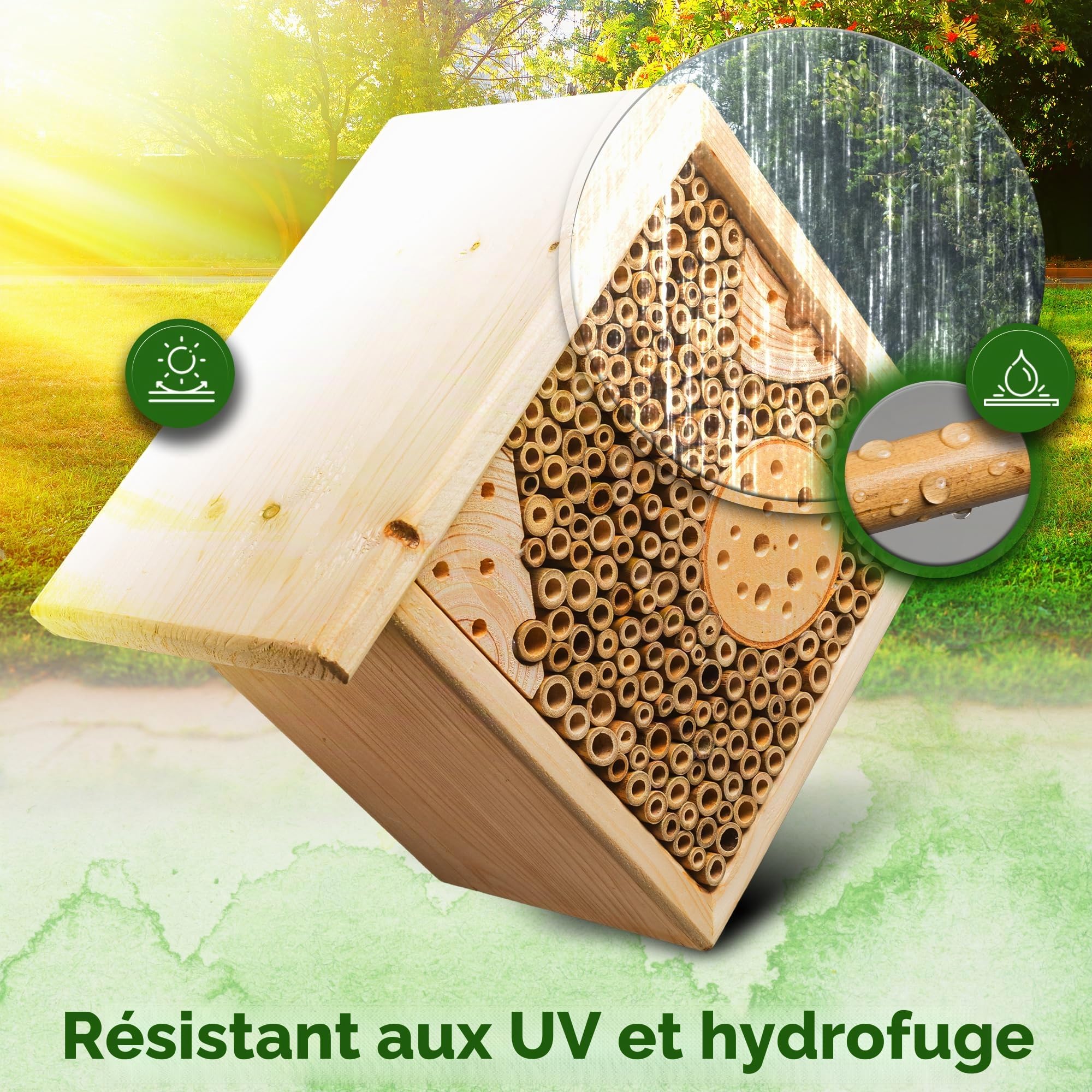 Lot de 100 tubes en bambou pour hôtel à insectes - 15 cm de long - Manchons de nidification en bambou pour hôtel d'abeilles sauvages - Matériau de remplissage pour hôtel à abeilles sauvages -