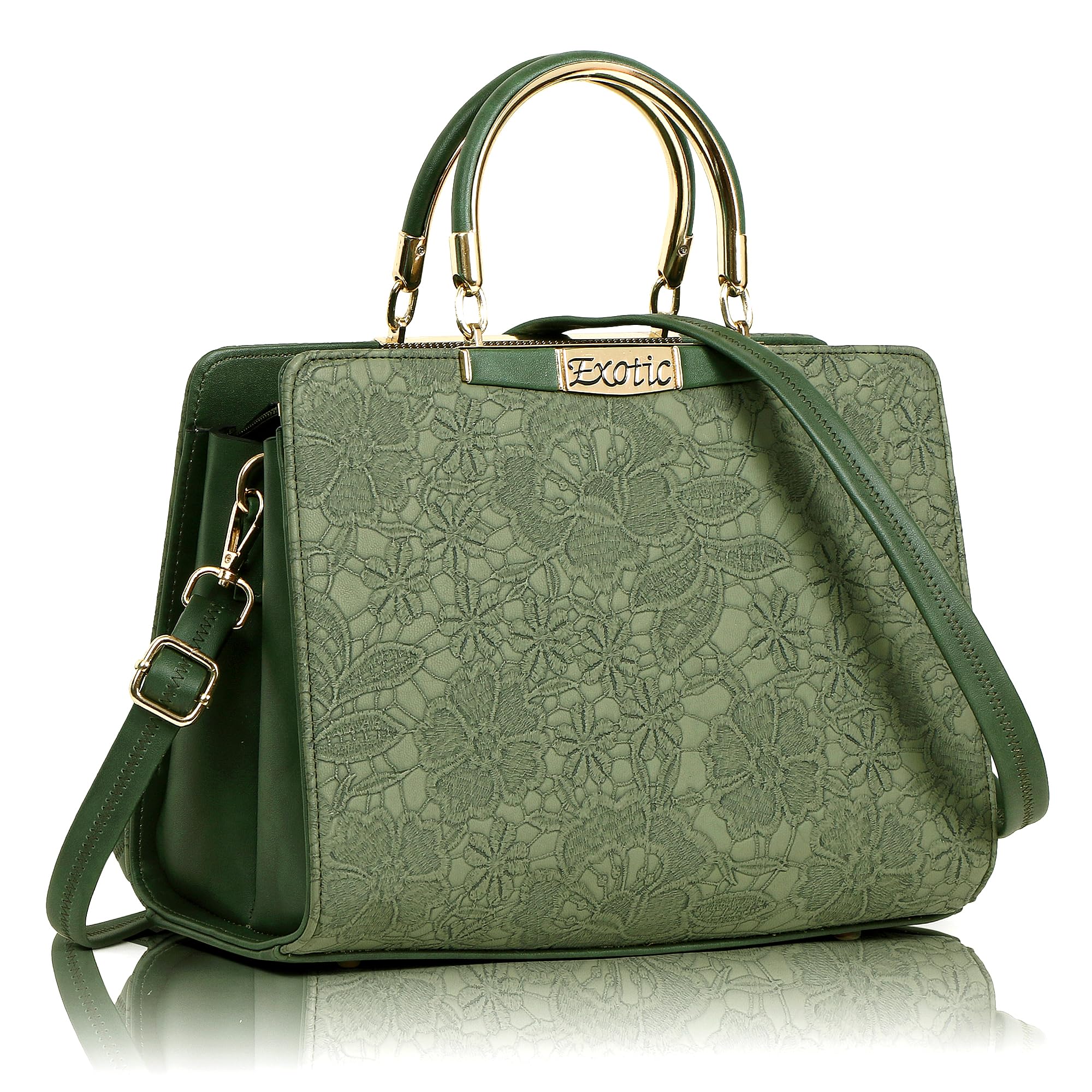 EXOTIC Studded hand bag Floral for women (GREY) (B0CG27M7LN) Amazon Price History, Amazon Price Tracker