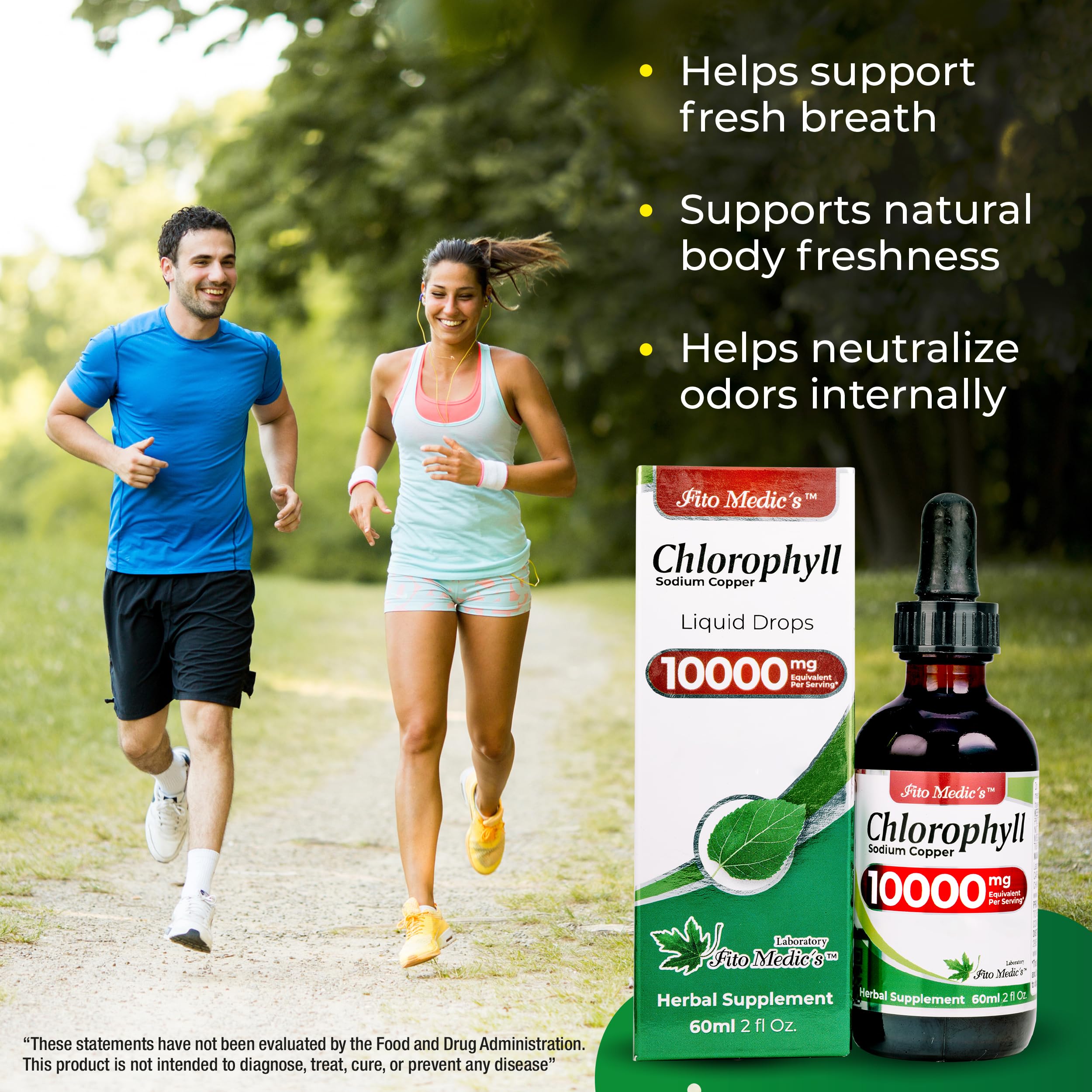 FITO MEDIC'S Lab | Liquid Chlorophyll | Chlorophyll Liquid Drops | 50 mg 200:1 Ratio Extract per Serving. — Amazon image 4