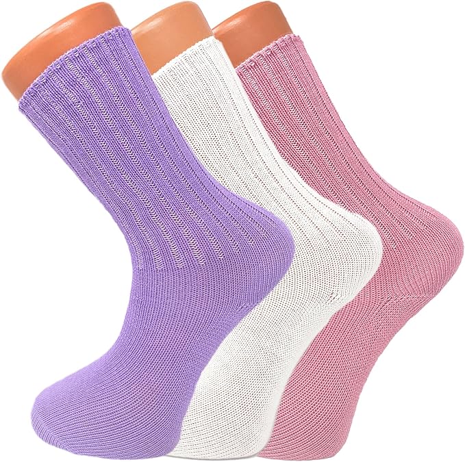 AWS/American Made Women's Loose Fitting Crew Socks Soft and