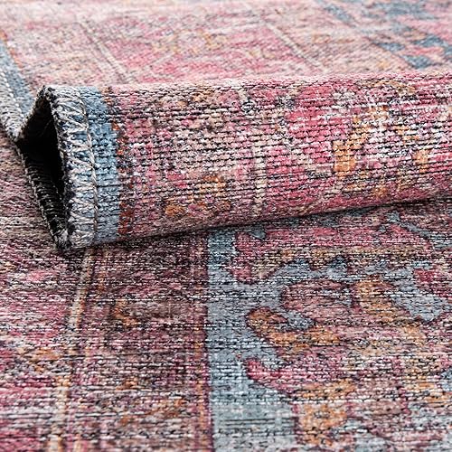 Miniatura 5 de Unique Loom Mangata Collection - Alfombra de área - Morgan (Runner 2' 0" x 7' 10", azul antiguogris)