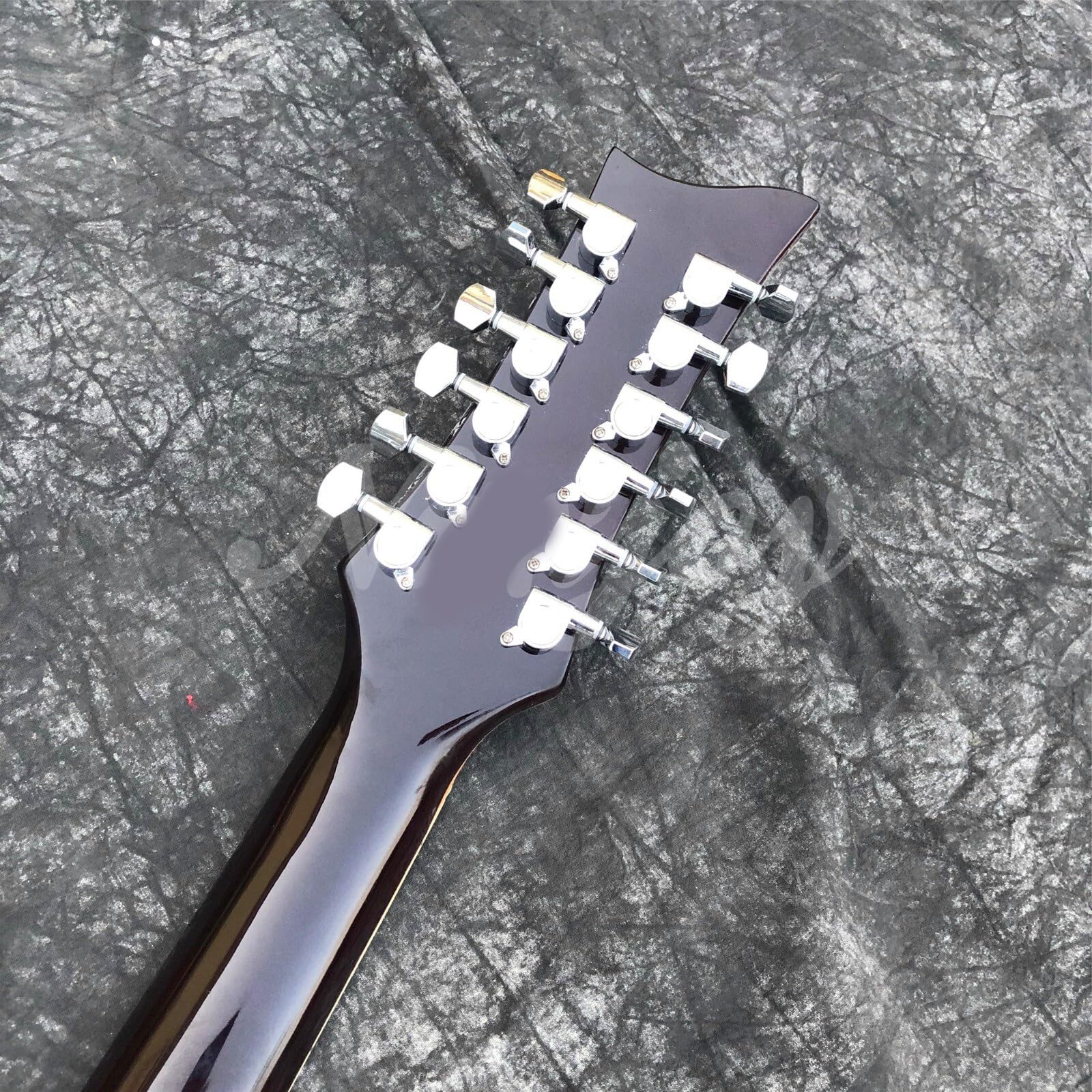 Gitary Elektryczne Pełnowymiarowe Profesjonalna 12 Strunowa Gitara Elektryczna Z Brązowym Klonem I Półpustym Korpusem