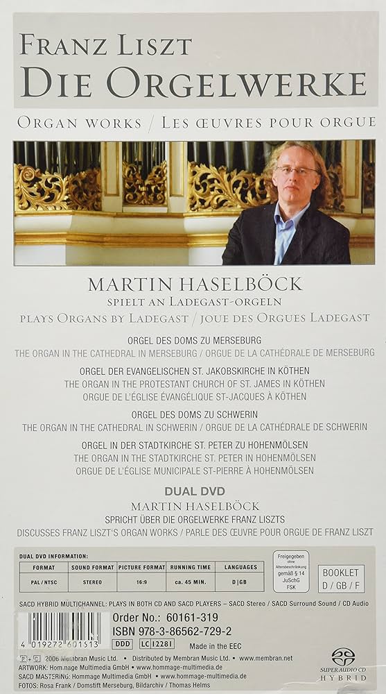 Amazon.co.jp: Liszt: Organ Works [Bonus DVD/NTSC] [SACD