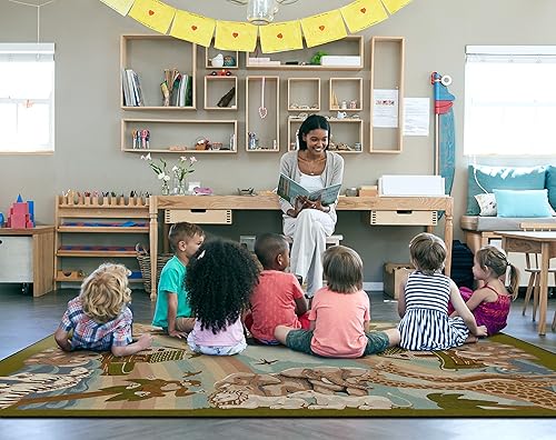 Miniatura 5 de Flagship Carpets Noah's Journey - Alfombra para aula infantil o habitación de niños, alfombra de sala de juegos o tapete de aprendizaje en el hogar,
