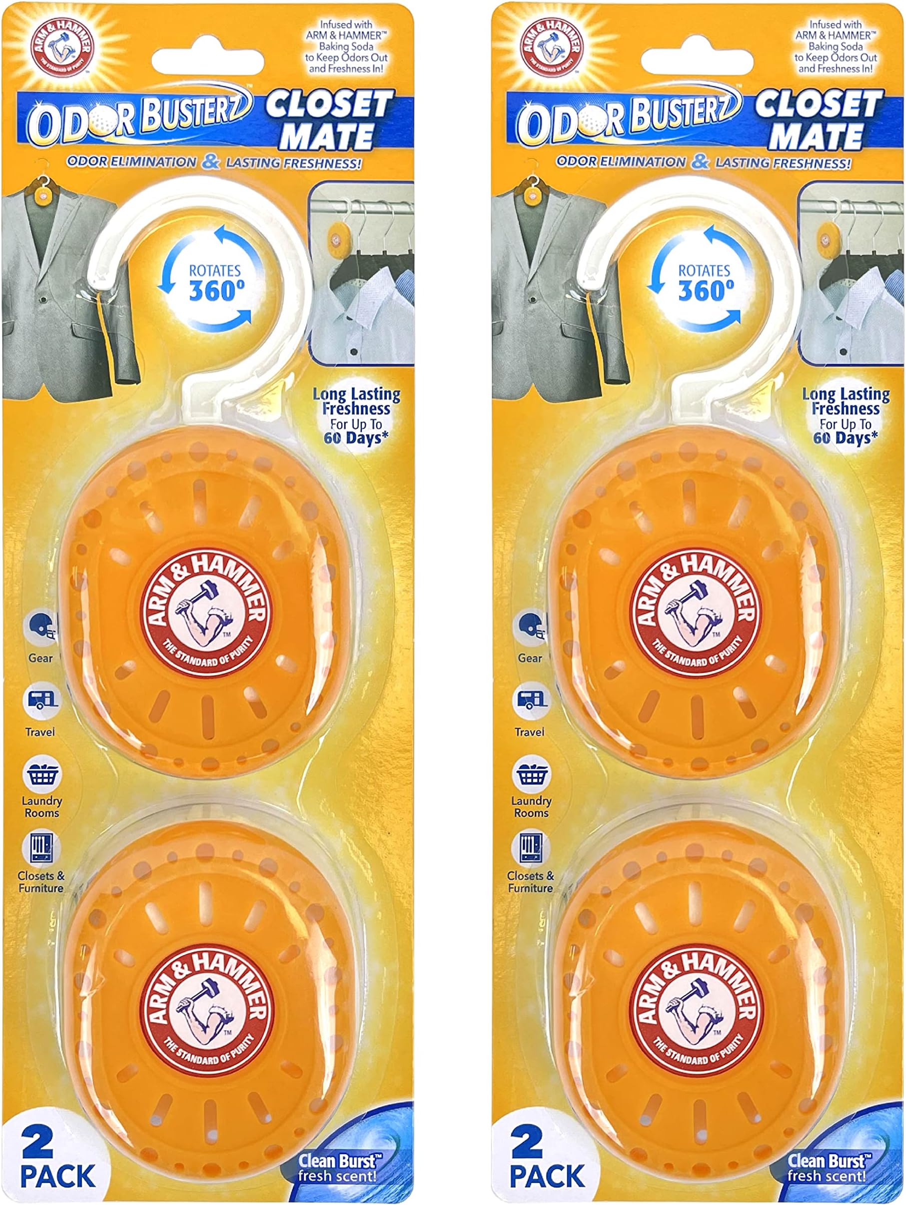 Odor Busterz Closet Mate, 4 Count Deodorizer