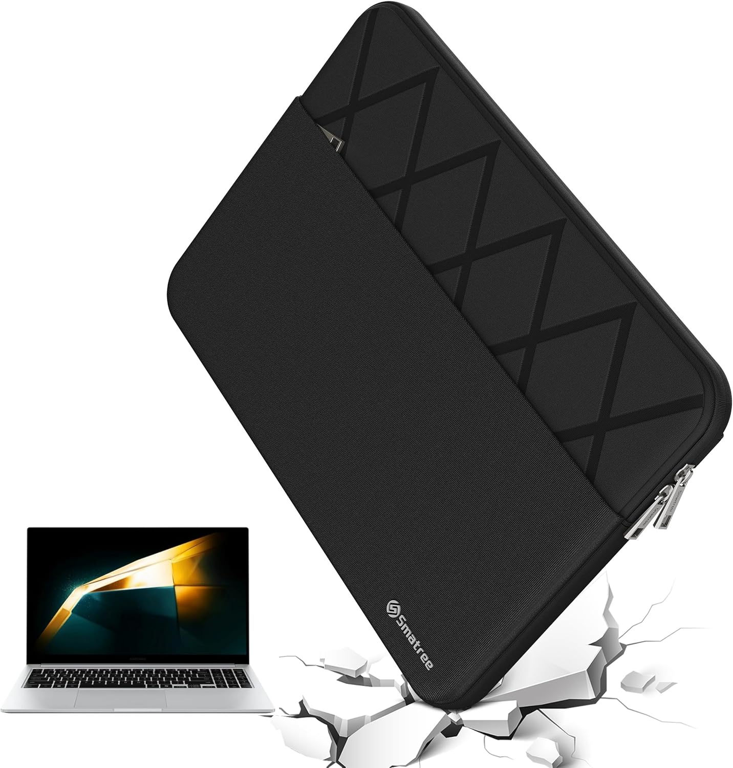 Smatree 14 inch Laptop Sleeve for Samsung Galaxy Book5/4/3 Pro, for Galaxy Book4 Edge Copilot+PC, for 14.6 inch Samsung Galaxy Tab S10/S9/S8 Ultra, Laptop Case with Accessory Pocket (E420)