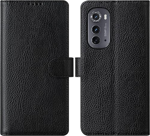 Miniatura 1 de redluckstar Funda de cuero para Motorola Edge (2022), funda tipo cartera para Moto Edge 2022, ranura para tarjetas, cierre magnético, funda con tapa