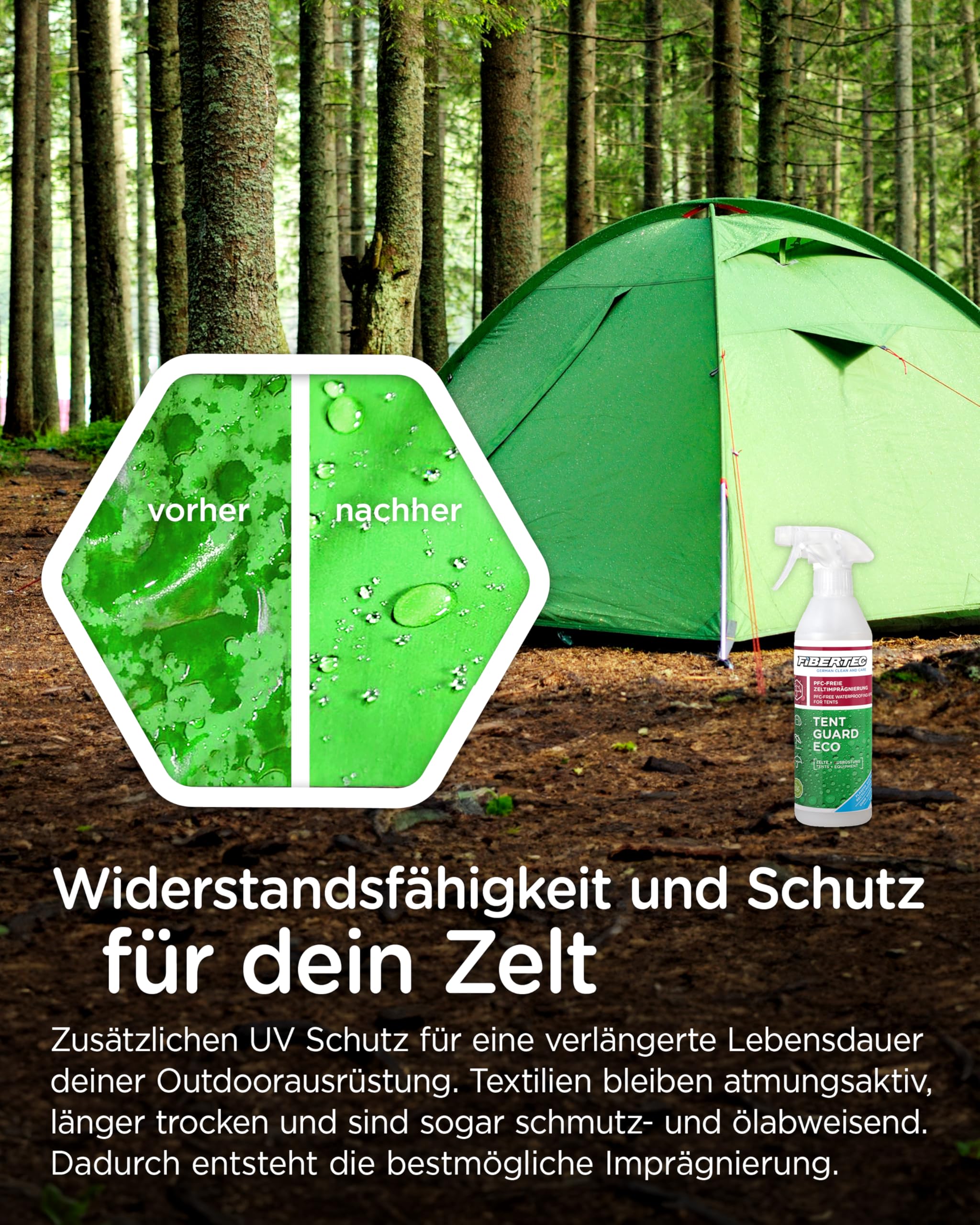quechua zelt imprägnieren FIBERTEC Tent Guard Eco Imprägnierspray, 500ml Size:PCH-C-701H life-event-jockey-first-apartment-independence-starter-kit Fjällräven Gear Bag 4L