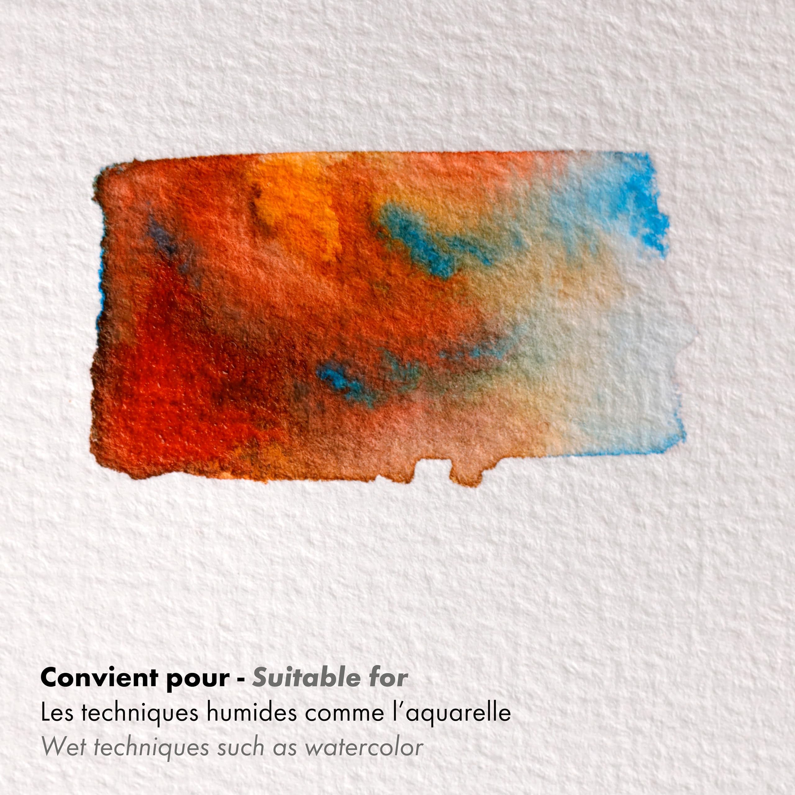 Clairefontaine Aquapad Goldline Aquarellblock A6, 10,5x14,8cm, 300g, 50 Blatt
