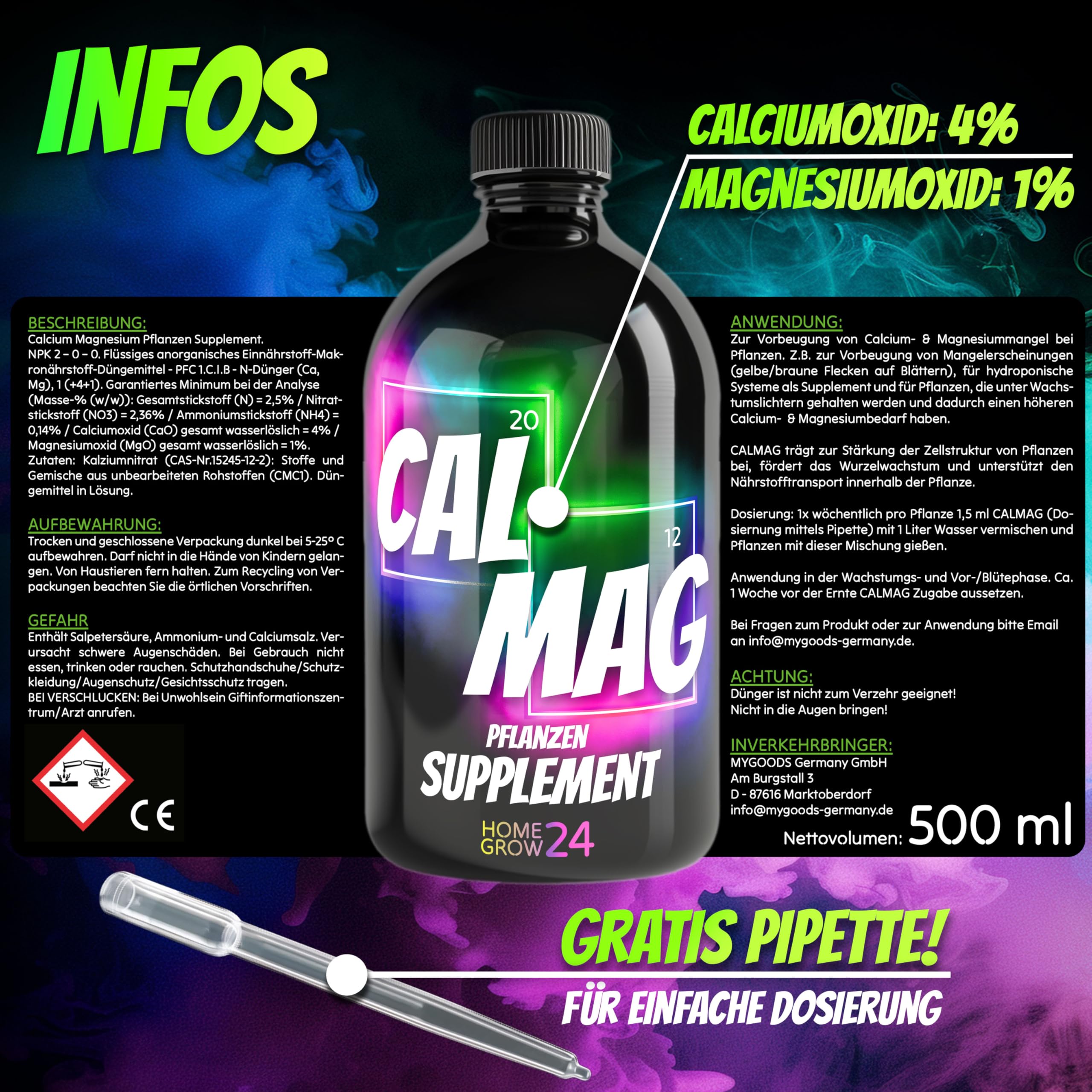 HOMEGROW24 Set di fertilizzanti per Cannabis Trio, per la Cura Completa delle Piante di Cannabis, Set da 3 da 500 ml ciascuno, per Un Raccolto Abbondante e Piante Sane