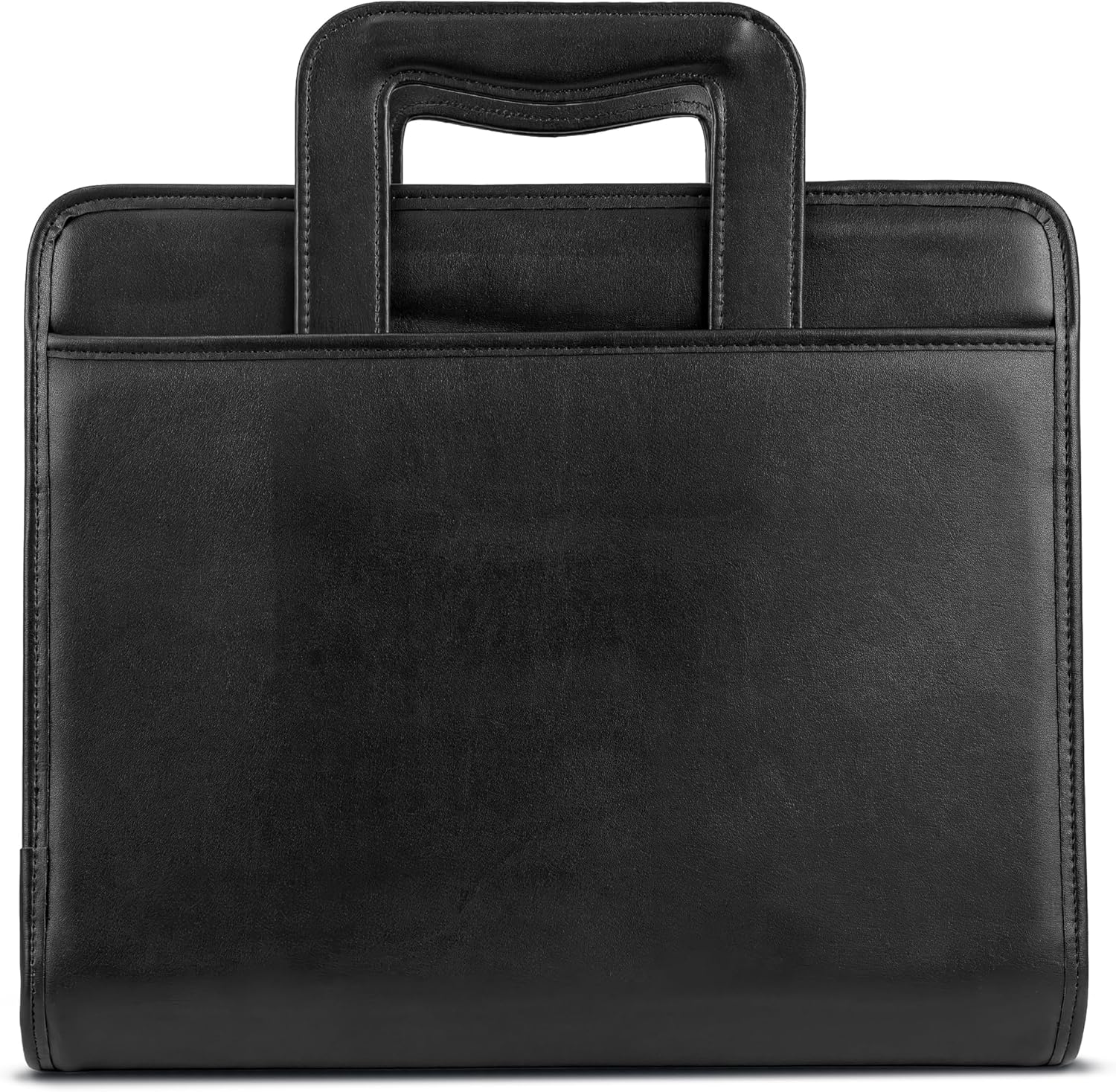 Samsill Professional Padfolio/Portfolio with Zippered Closure Case, 2 Inch Removable Round Ring Binder, Retractable Handles, Interior 10.1” Tablet Sleeve, Black - Image 2