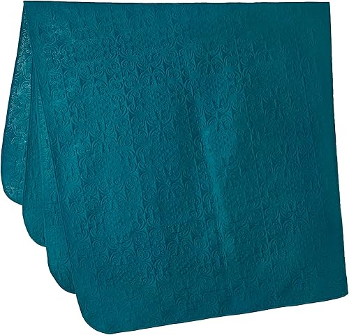 Miniatura 8 de Chezmoi Collection Luca - Juego de colcha de gran tamaño de 3 piezas, tamaño King, color verde azulado, colcha de microfibra ligera de 118 x 106