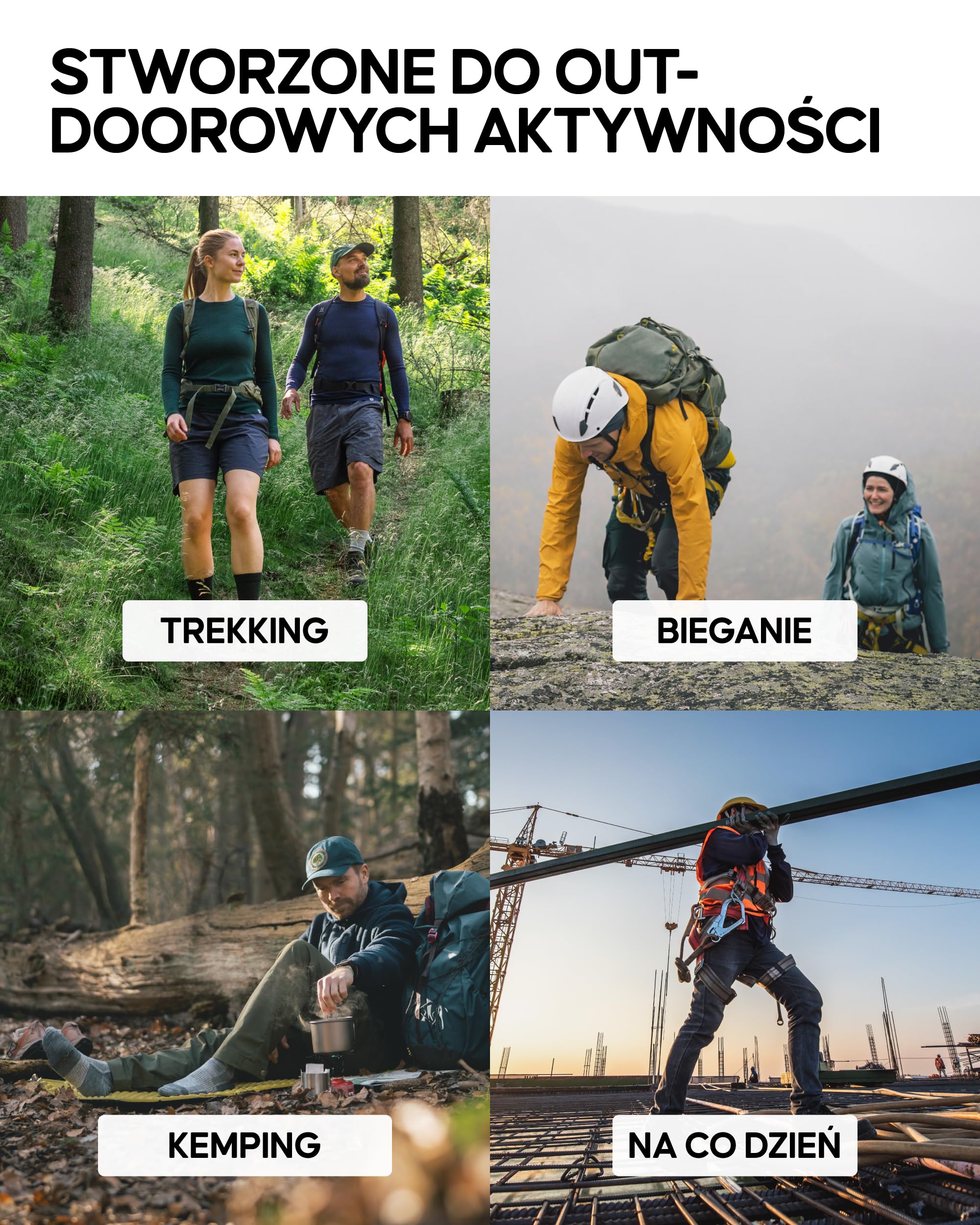 DANISH ENDURANCE Skarpety Trekkingowe z Wełny Merino z Amortyzacją, Oddychające, Przeciw Pęcherzom, dla Mężczyzn i Kobiet, Unisex