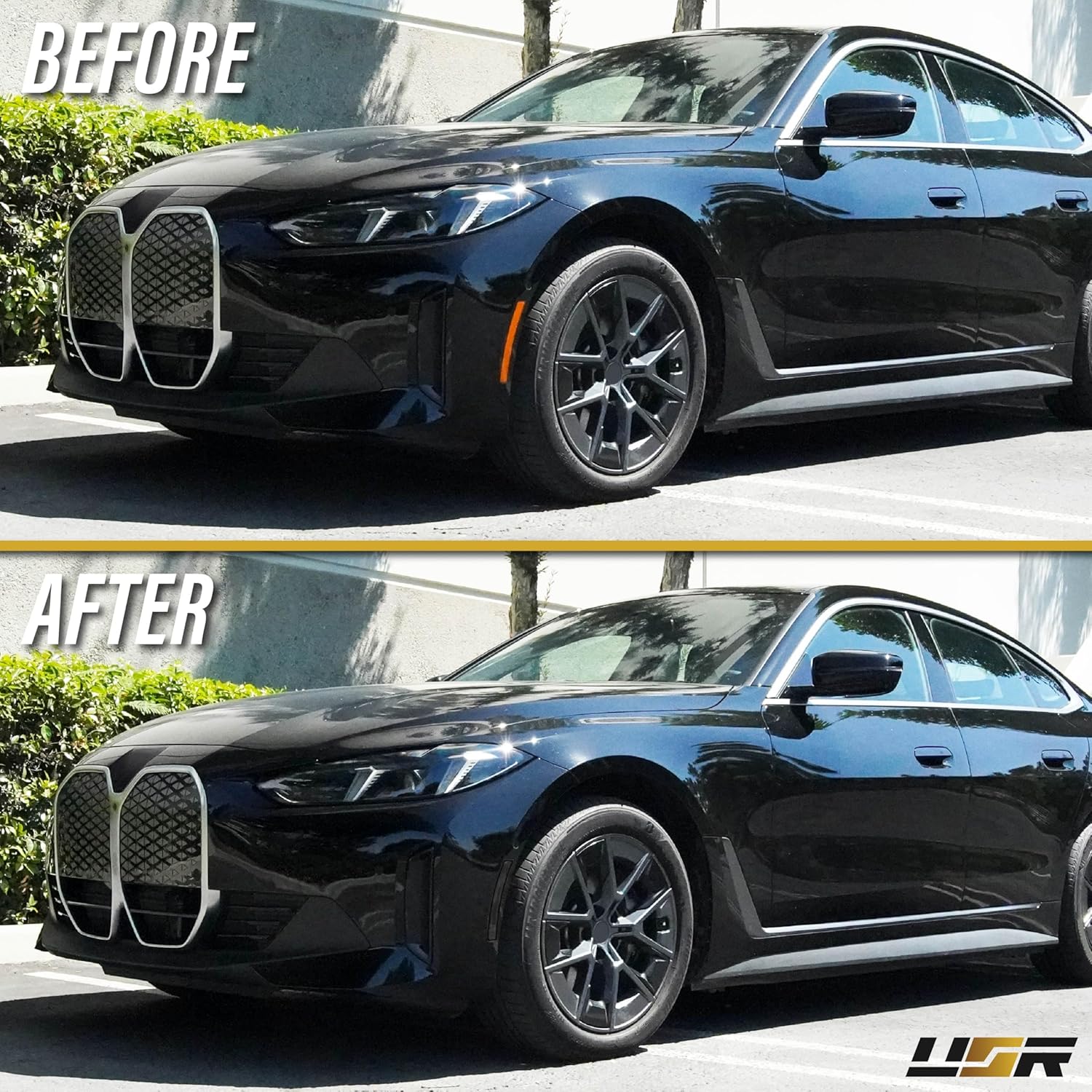 USR 22-25 G26 Side Marker Light – Front Bumper Lamps (Left + Right) Set - Compatible with 2022-2025 BMW 4 Series Gran Coupe and i4 All Models/Trims 4Series grandcoupe Bimmer (SMOKE LENS REFLECTOR)