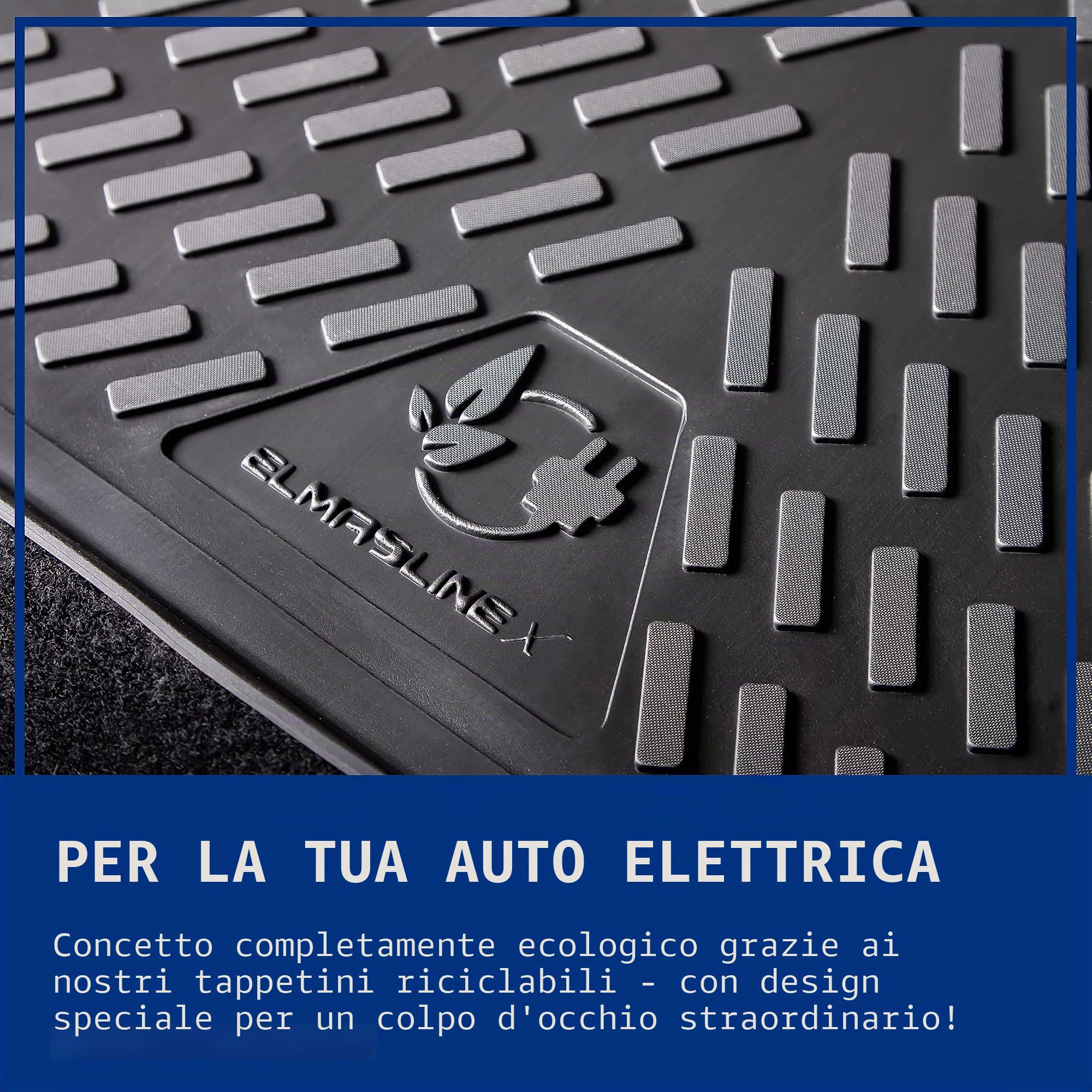 ELMASLINE 3D Tappetini Gomma per Tesla Model 3 2017-2026 | Bordo Extra Alto | Tappetini Auto