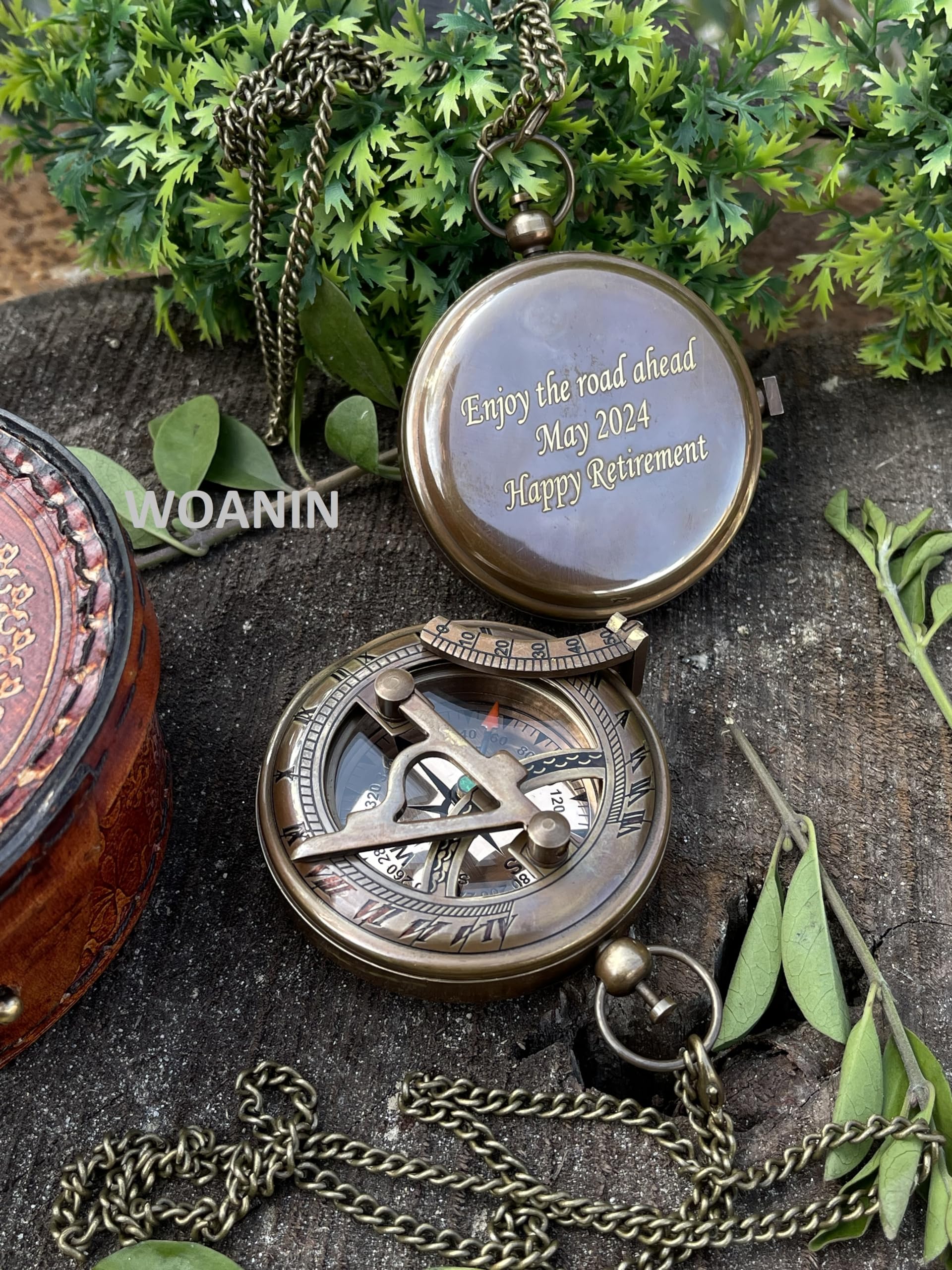 WOANIN Personalized Bussola, regalo per marito, figlio, a mio uomo, a nostro figlio, al mio fidanzato, papà, fidanzato, per bussola personalizzata