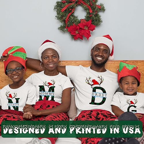 Miniatura 4 de Camiseta de Navidad personalizada a juego para la familia, trajes personalizados de la familia de Navidad, camisetas de Navidad personalizadas para