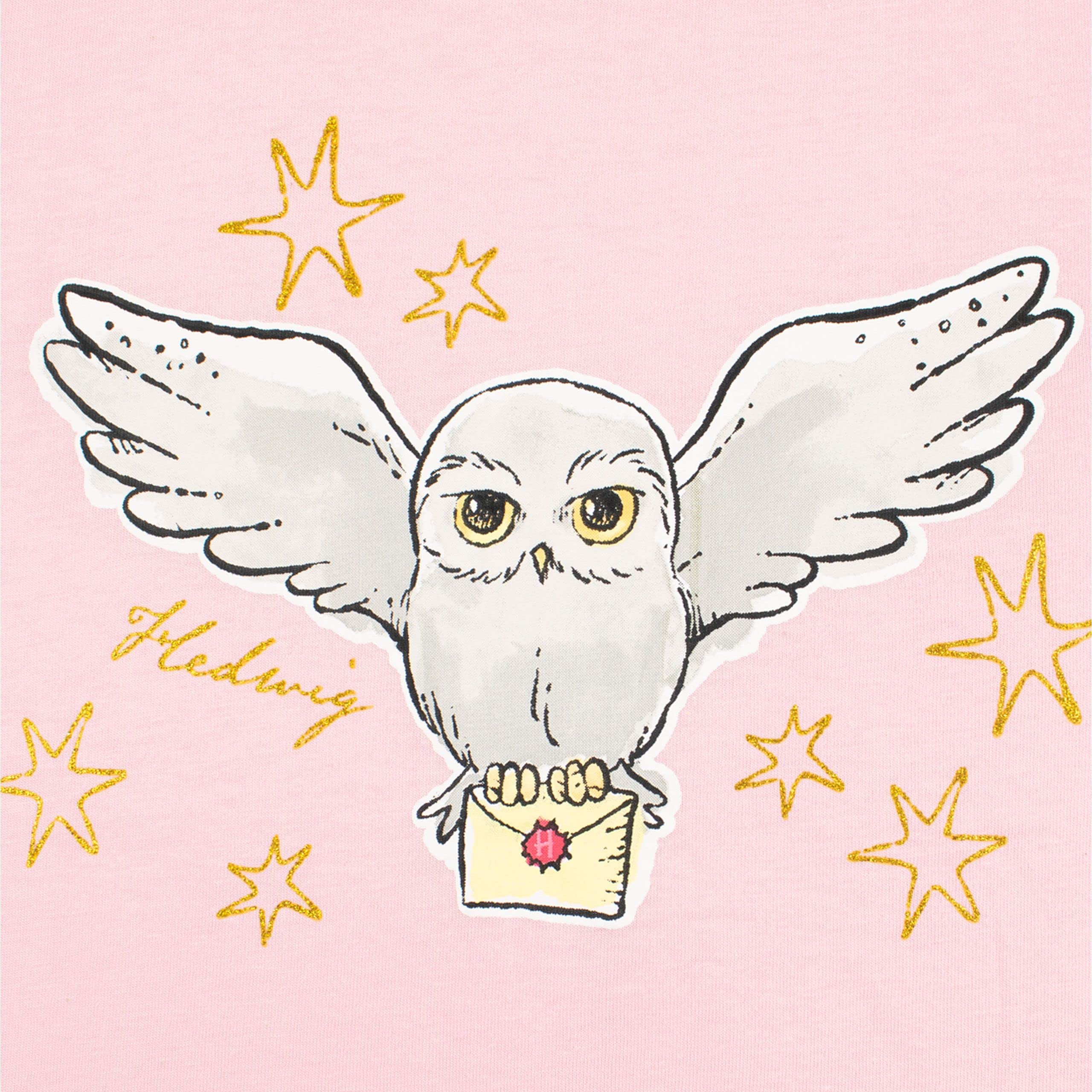 Harry Potter Koszulka dla Dziewczyn Hedwig 2 szt. Top z Krótkim Rękawem dla Dzieci Zestaw Dwóch