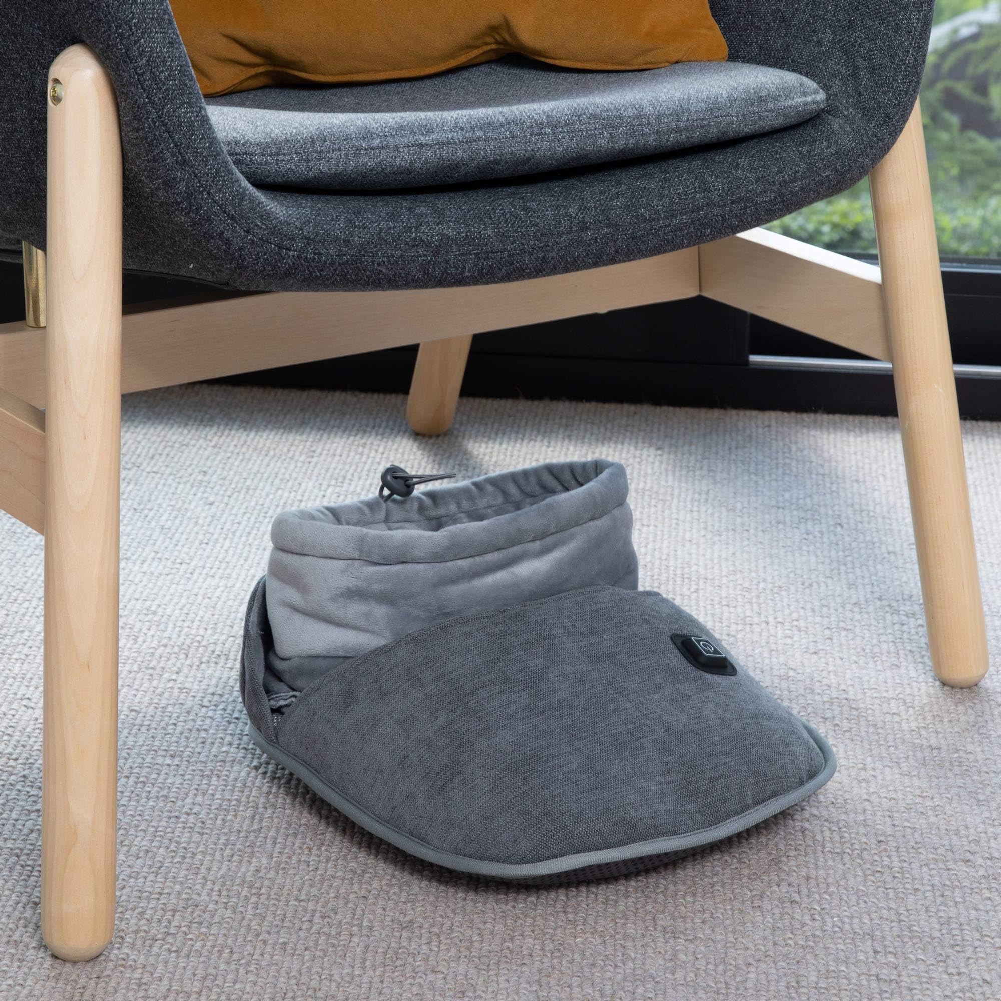 LANAFORM - Graphene Foot Warmer - Chauffe-pieds Électrique Sans Fil - Chausson Chauffant Graphène - Chaleur Jambes Hiver Bureau - Batterie Portable 5000mAh - Polaire Ultra Douce - 3 Intensités