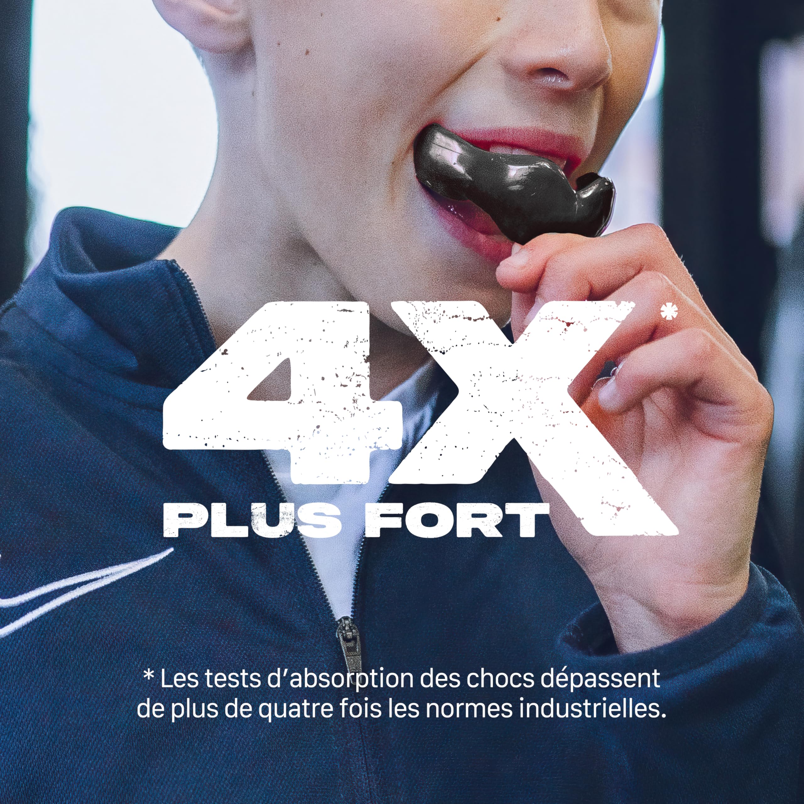 SAFEJAWZ Sport Protège-Dents pour Appareil Orthodontique. Protection intégrale pour Tous Les Sports, notamment Le Rugby, MMA, Hockey, Les Arts Martiaux et la Boxe (Noir)