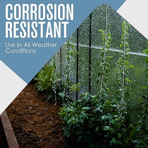 Miniatura 6 de Houseables Cuerda de alambre, cable recubierto de plástico, cuerda de alambre recubierta de vinilo, enrejado, cable de acero inoxidable 116, 500
