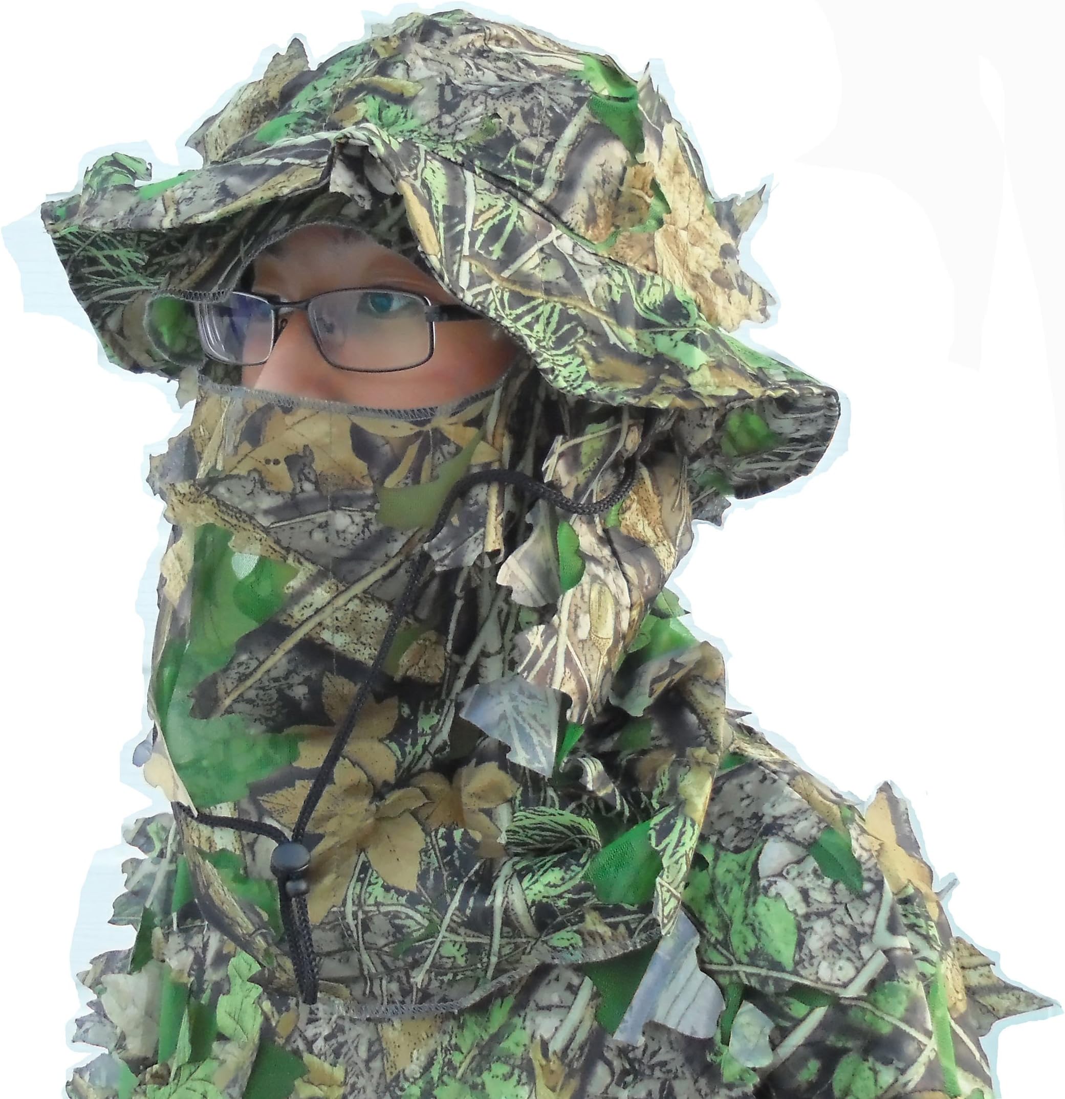 shop1234net 3-D Leafy Suit, Spring Color Camo, Mesh Layer Inside, Sizes S to XXXL