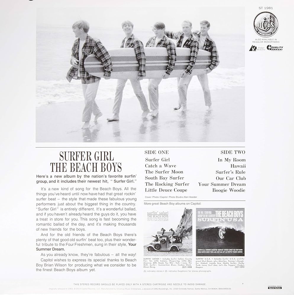 激レア　BEACH BOYS /サーファー・ガール Surfer Girl (Remastered 2001) - YouTube