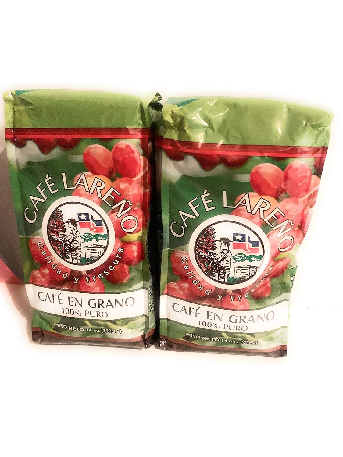 Cafe Lareno Puerto Rico Coffee Whole Beans 14 oz Pack of two
