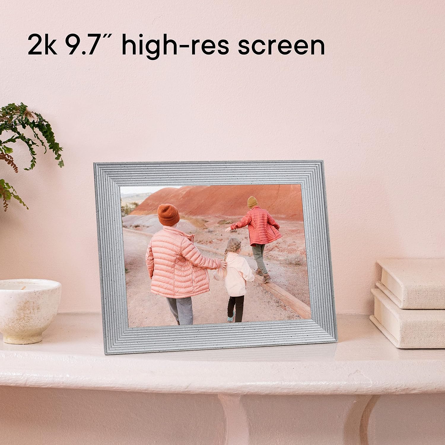 Aura Mason Luxe 2K Smart Digital Picture Frame 9.7 Inch Sandstone