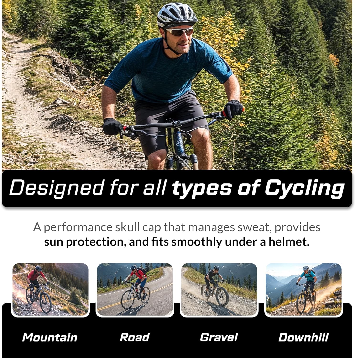 Halo Headband Skull Cap - The Ultimate Sweat Diverting, Absorbent, Lightweight, High Performance Skull Cap - Image 6