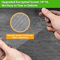 Vista 4 de Ouskr Rollo de pantallas de repuesto para ventana, 36 pulgadas x 100 pies, malla duradera para ventanas de puerta de patio, porche, kit