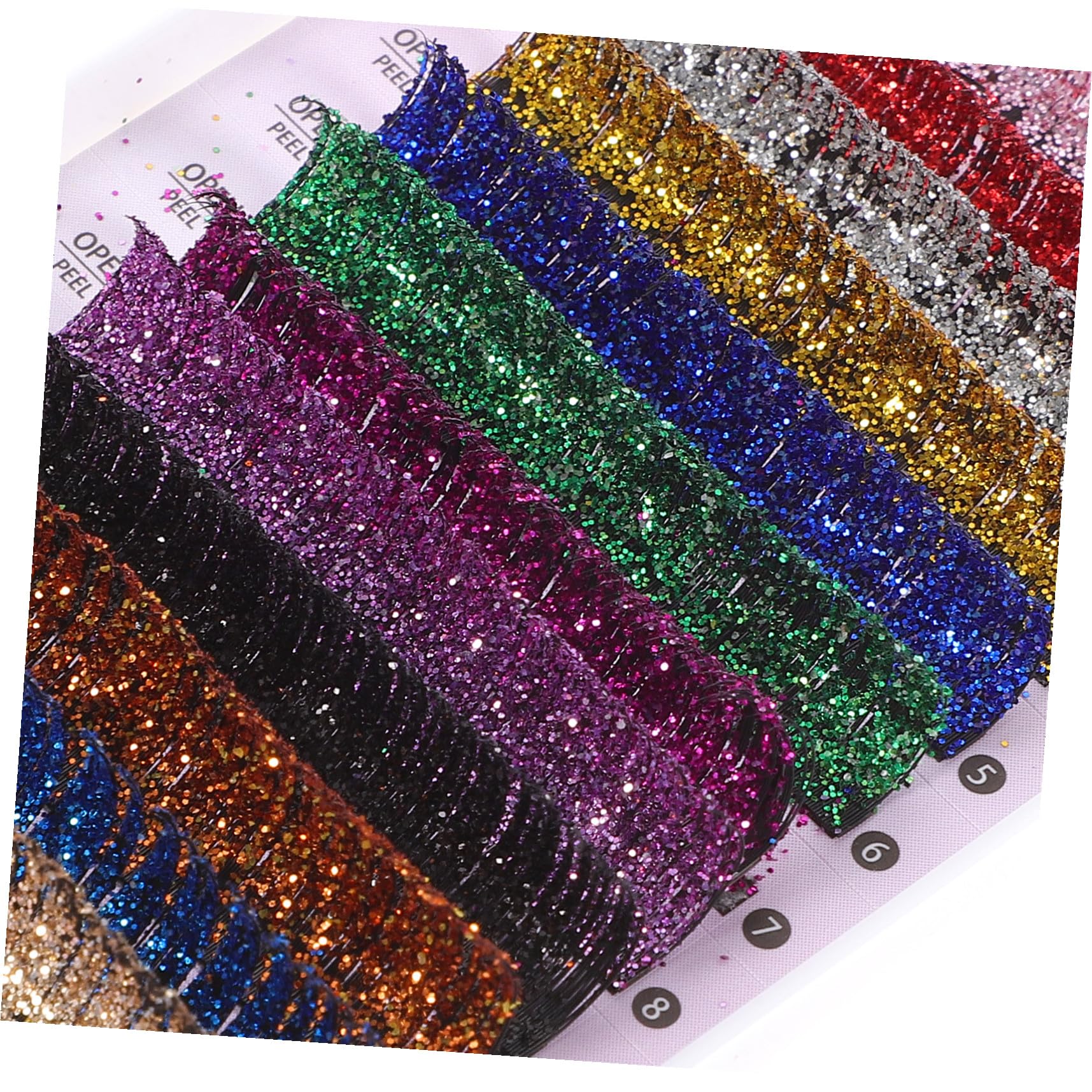 Ipetboom 30paia Ciglia Glitterate Colorate Per Cosplay Extension Per Effetti Esagerati e Attraenti Per Halloween e Feste