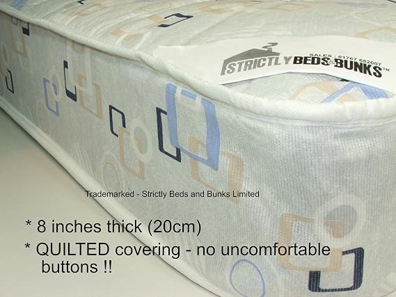 STRICTLY BEDS&BUNKS Oscar Loft Bunk Bed with Mattress (20 cm), 4ft 6 Double