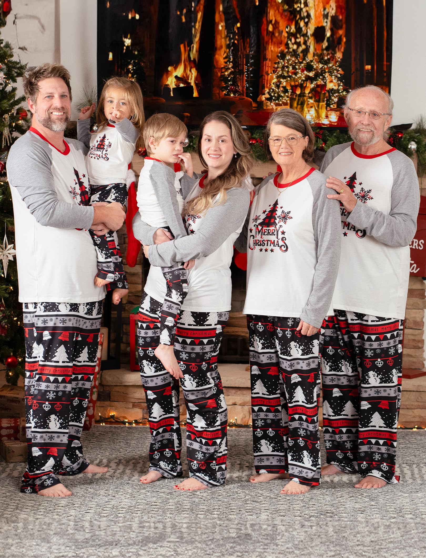 PATPAT - Pigiama Natale Famiglia Coordinati - Pigiami Natalizi per Tutta la Famiglia - Pigiama Donna Invernale - Pigiama Natale Coordinati Coppia - Pigiami Coppia- Pigiama Uomo Invernale