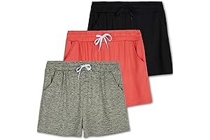 3 Pack: Athletic Lounge Shorts for Women - Casual Sweat Shorts with Pockets