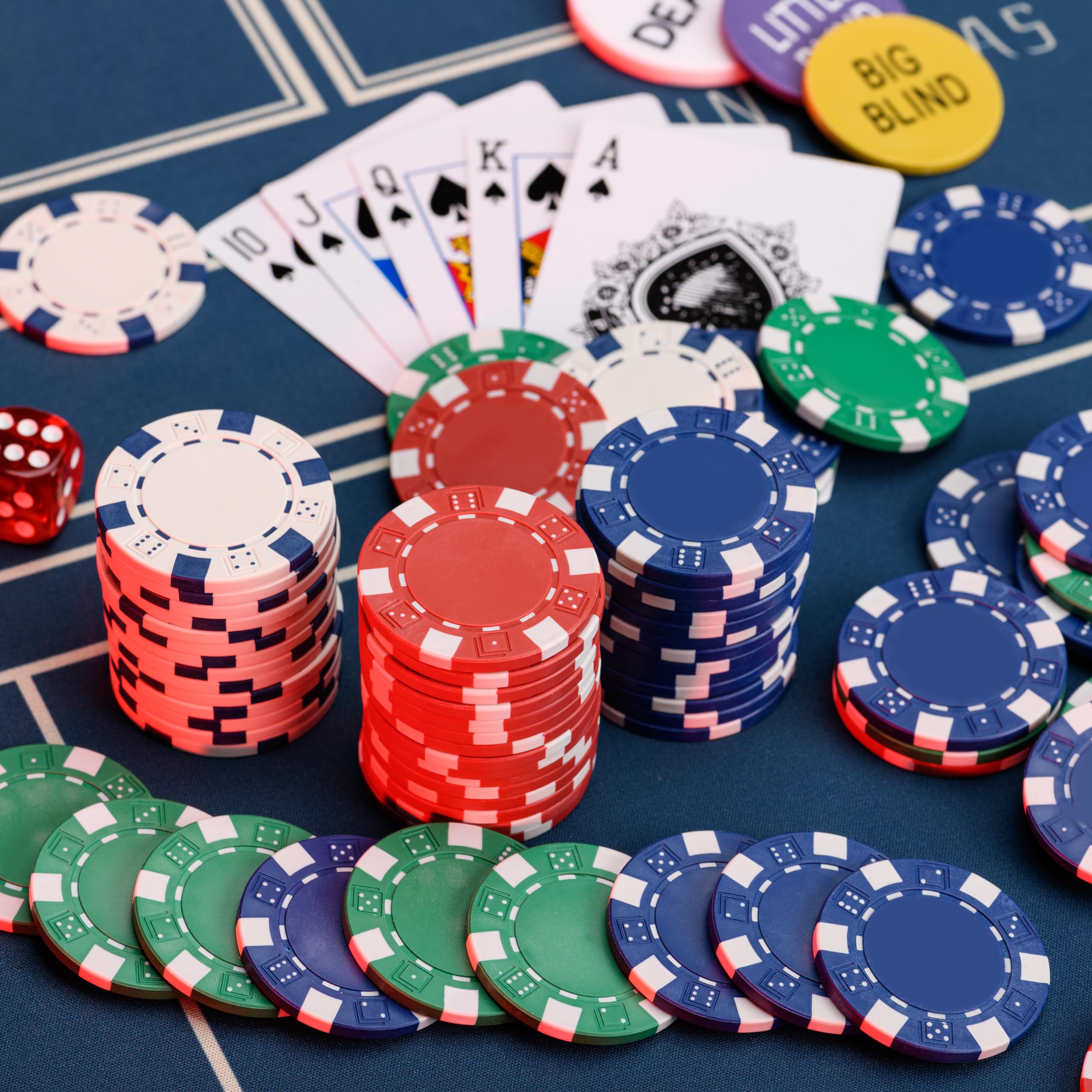 MUWO «Todo en juego de maletas de póquer con 300 fichas o con 500 chips Casino juego completo en práctico maletín de aluminio (300 fichas)