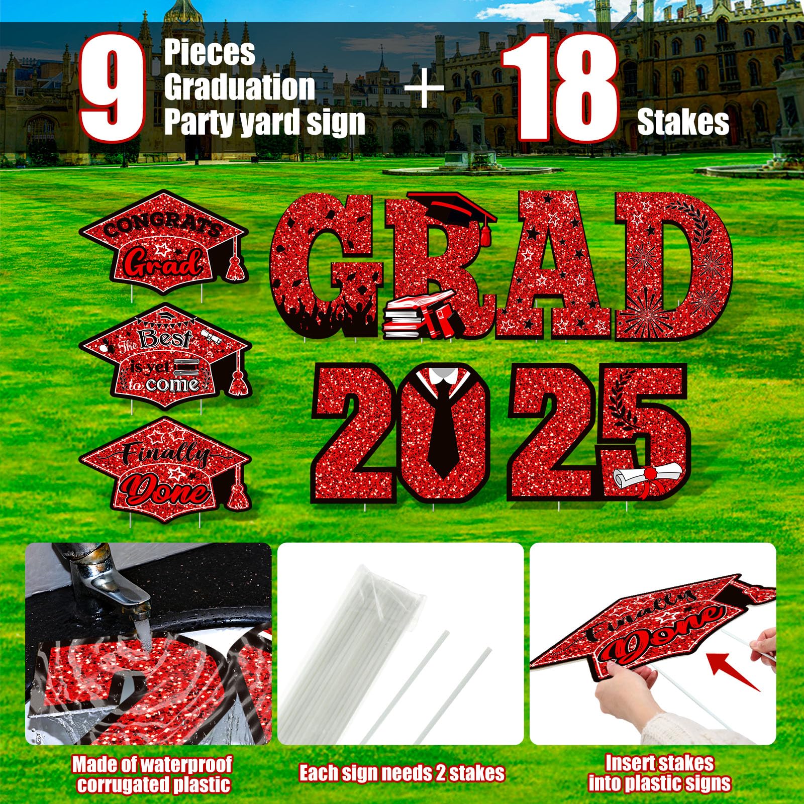 Snapklik.com : Yalikop Graduation Yard Sign Decorations Class Of 2025 ...