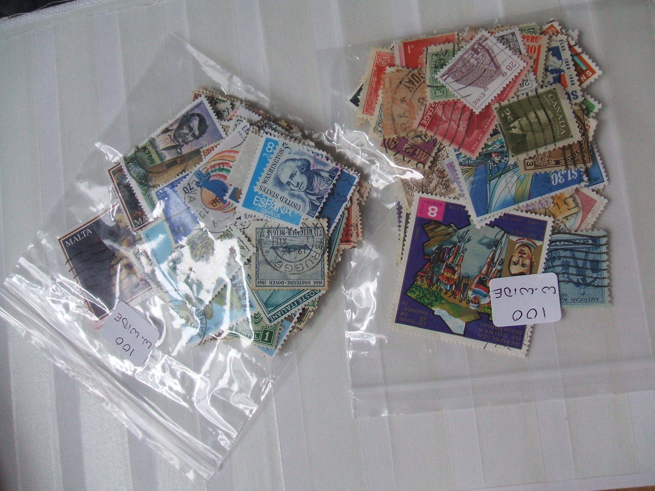 Pack of 100 Worldwide Stamps, A Great Start for any Collector, Lots of Countries