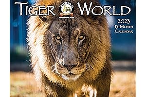 Tiger World 2023 15-Month Wall Calendar With Lions