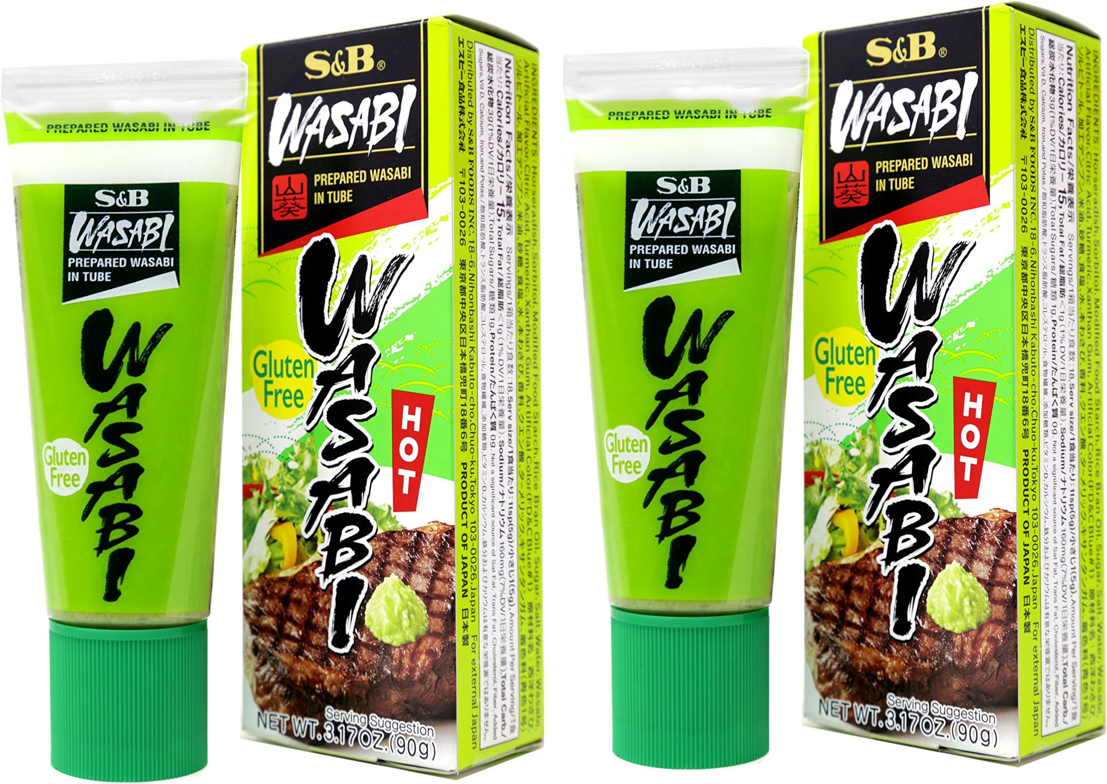 Prepared Wasabi in Tube, Family Size, 3.17 oz (90 g) (2 Pack)