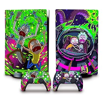 PS5 disc Version Anime Skin for Console and Controllers Vinyl Sticker, Durable, Scratch Resistant, Bubble-Free, Compatible with Playstation 5(Disk Edition)