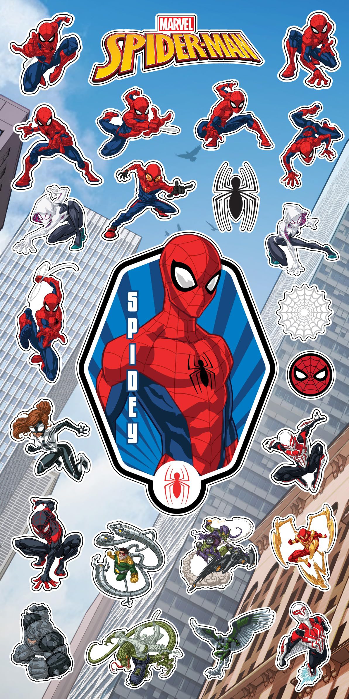 Set di zaini Marvel Spiderman, set da 10 pezzi per la scuola Spiderman con zaino, astuccio e altro (materiale scolastico Marvel Spiderman)