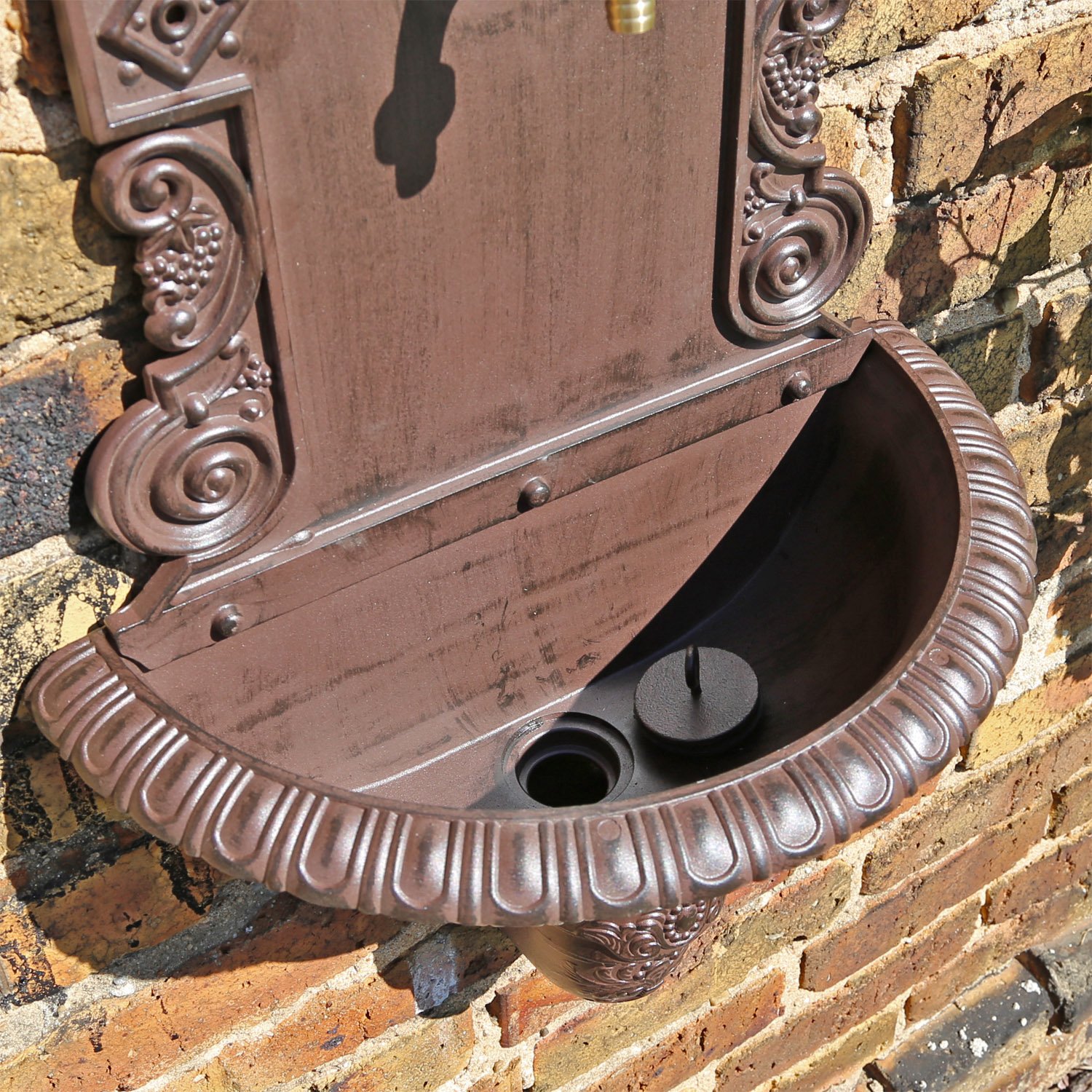 CLGarden Wandbrunnen von CLGarden WB1 im nostalgischen Design Gartenbrunnen Wasserzapfstelle mit Waschbecken