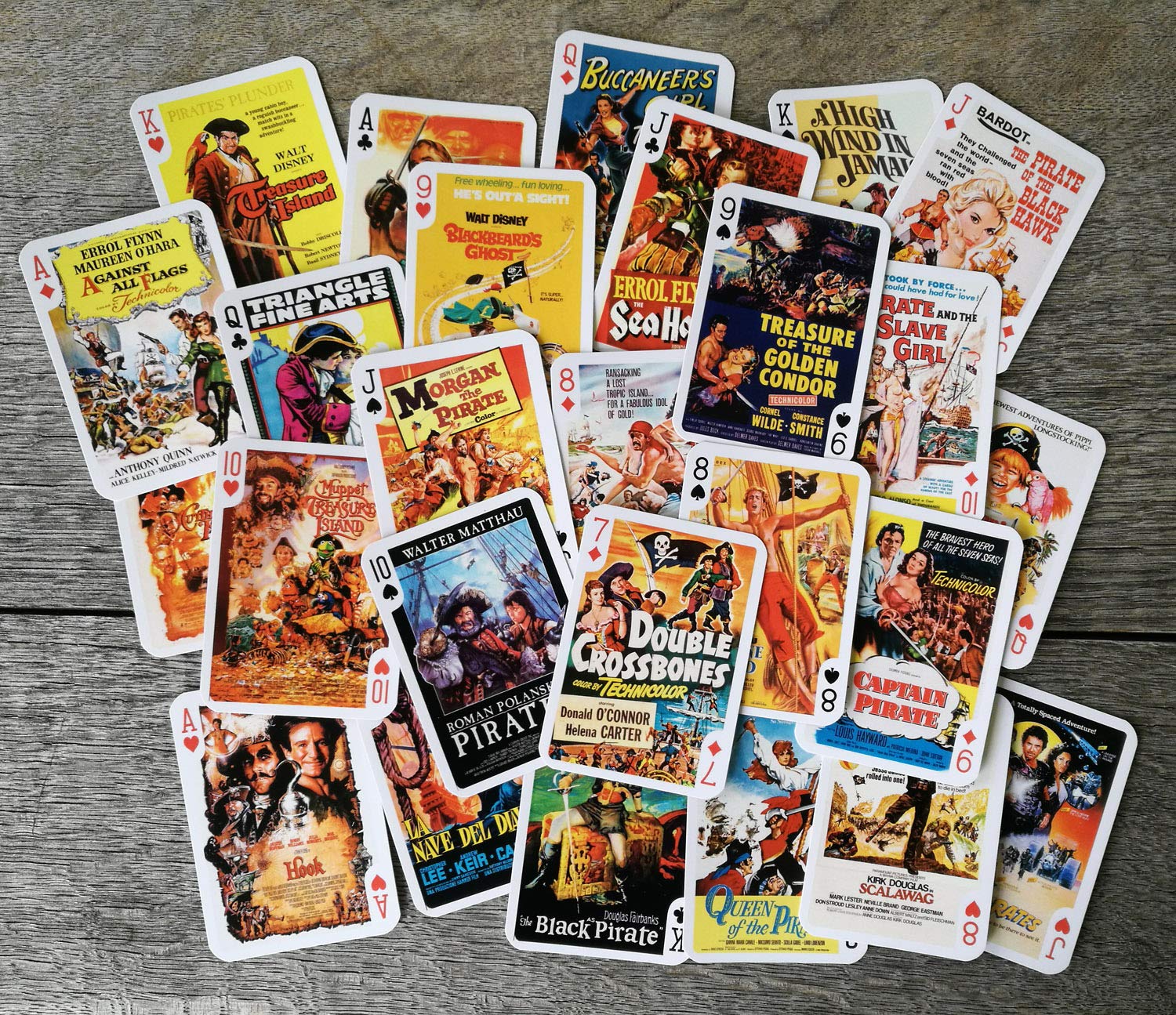 FLONZGIFT Pirates Playing Cards Deck - 54 Unique Vintage Pirate Poster Cards, Standard Poker Size - View #3