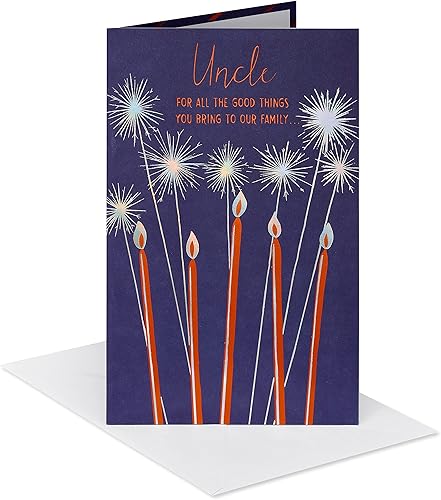 American Greetings Tarjeta de cumpleaños para tío (Everything You Wish)