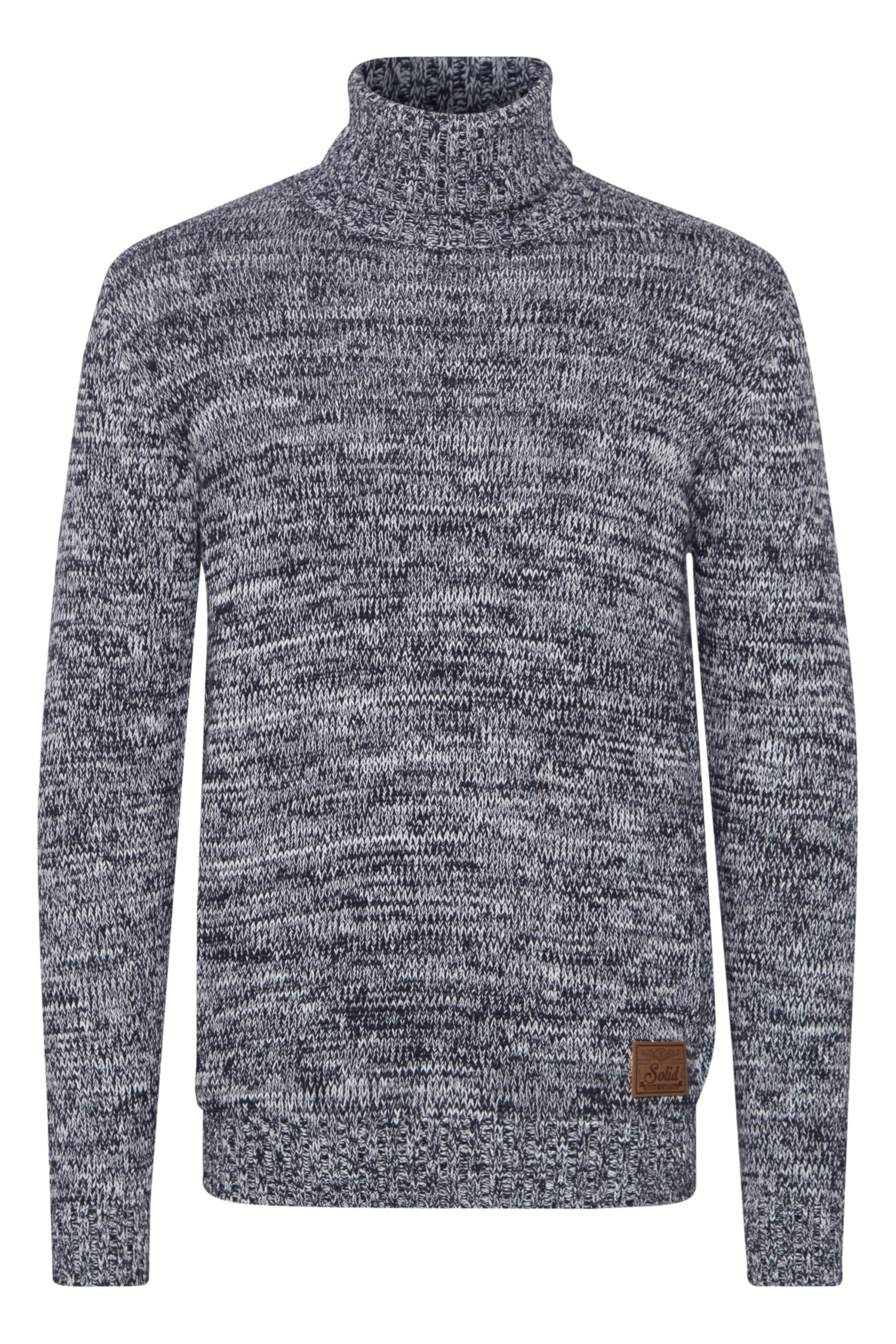 Solid Philaremo Men's Roll Neck Jumper Turtleneck Made of 100% Cotton, Size:XL, Colour:Insignia Blue (1991)
