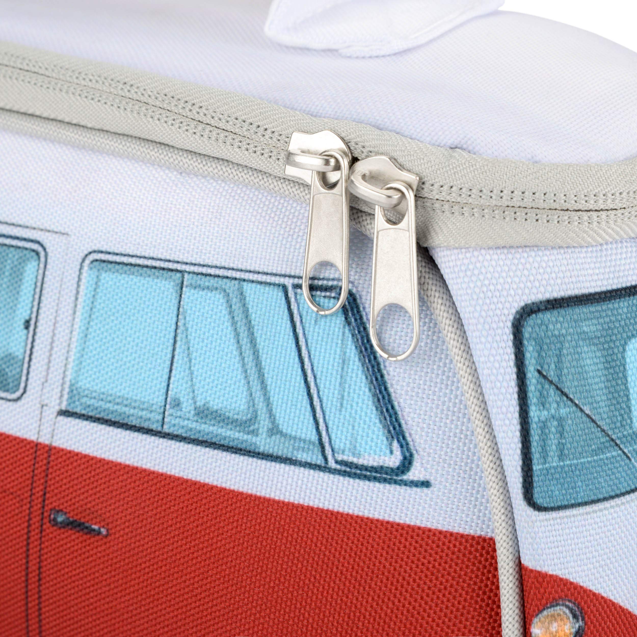 BRISA Board Masters - Volkswagen Collection – Neceser para el almuerzo Volkswagen T1 Bulli Bus (rojo/frontal del autobús)